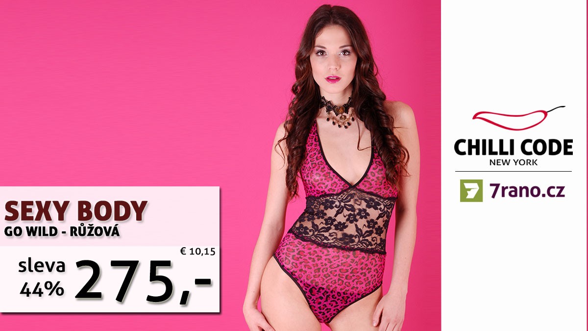 Aktuální akce - Dámské body Go Wild - Růžová se slevou 44%